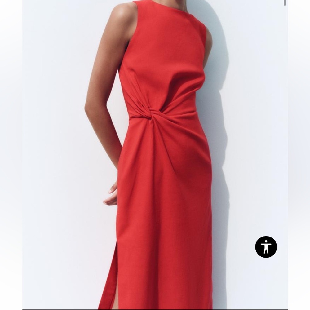 Zara Red Asymmetrical Dress